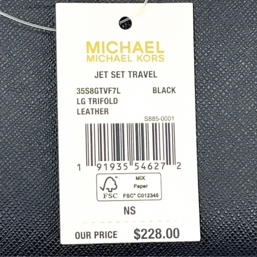 Michael Kors Trifold Wallet Leather Black